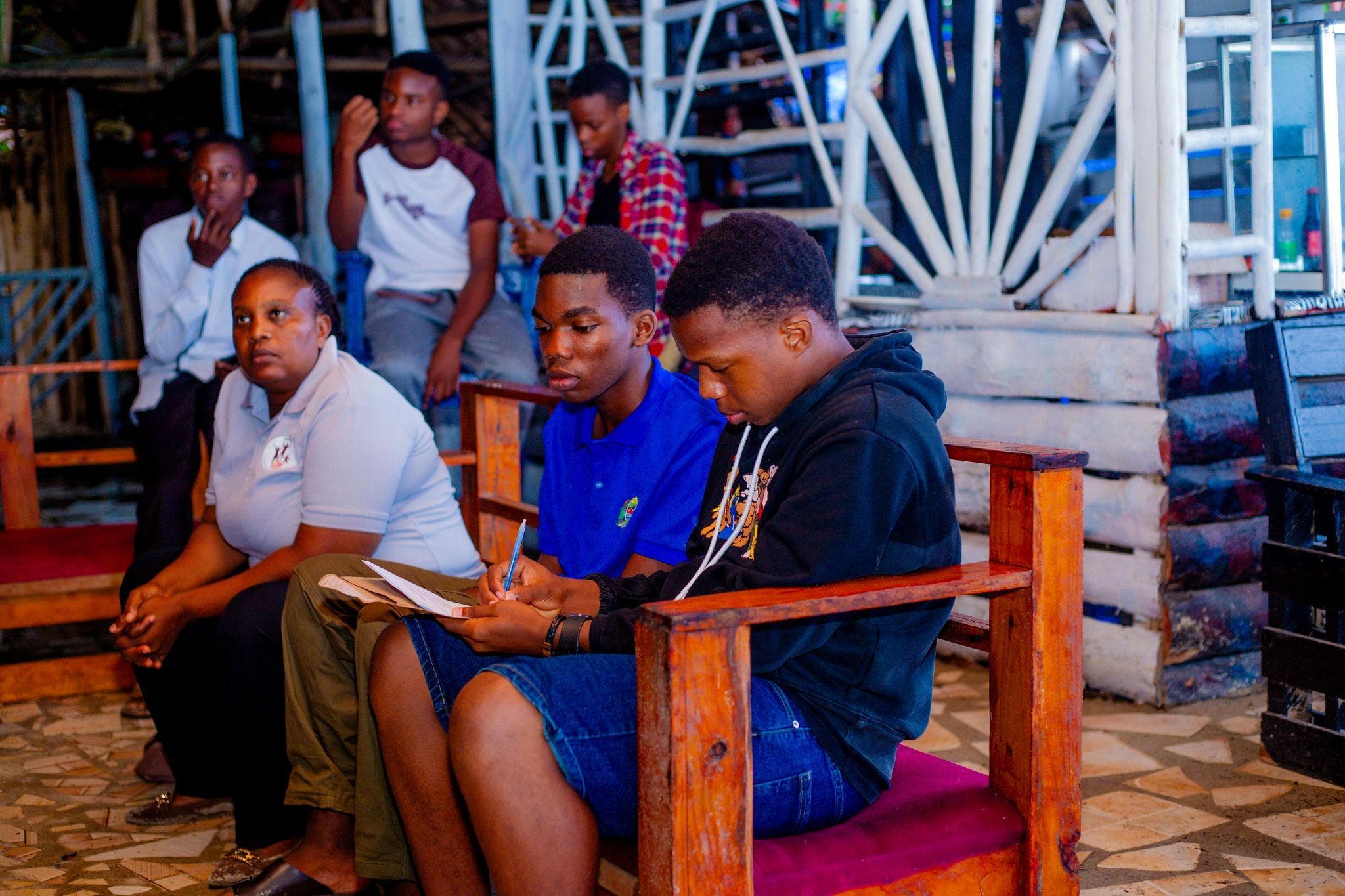Participants seated together during a group discussion.